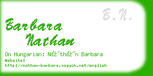 barbara nathan business card